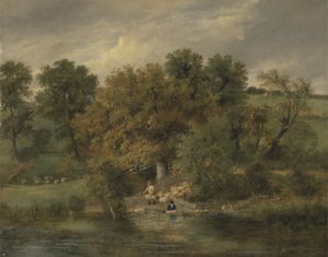 Lavado de Ovejas en Postwick Grove, Norwich, c.1822 de James Stark
