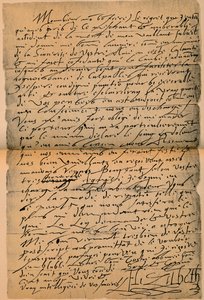 Carta de la Reina Isabel I 1533-1603 al Rey Jacobo VI 1566-1625 de James Stillie