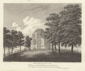 Robert Bloomfield, poeta: El templo en Euston Park (grabado) de James Storer