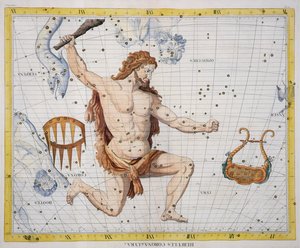 Constelación de Hércules con Corona y Lira, lámina 21 de 
