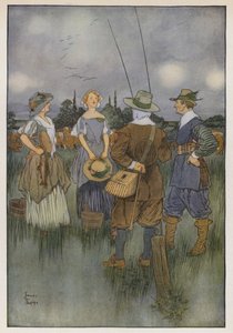 Ilustración de The Compleat Angler de Izaak Walton