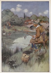 Ilustración de The Compleat Angler de Izaak Walton
