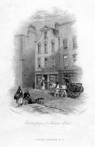 Lugar de nacimiento de Thomas Moore, Dublín, siglo XIX de James Tibbitts Willmore