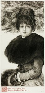 Un paseo en la nieve de James Tissot