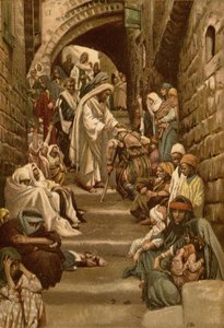En las aldeas le llevaban a los enfermos de James Tissot