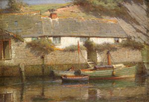 Una cabaña junto al río de James Valentine Jelley