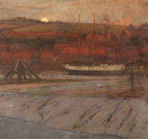 Marea baja en el Esk, cerca de Whitby