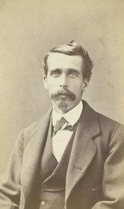 Retrato sin título de hombre con gran bigote, 1850-99 de James W. Turner