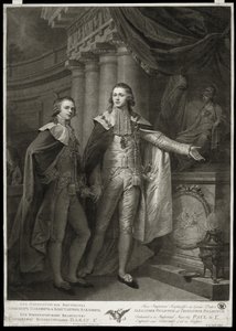 Retrato de los Grandes Duques Alexander Pavlovich y Constantine Pavlovich de Rusia, 1797
