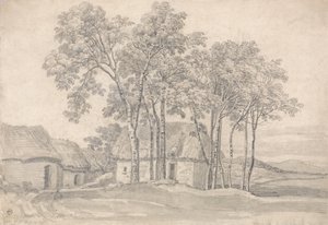 Una granja entre árboles