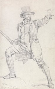 Estudio para el personaje central del cuadro de Ward "El ladrón de ciervos" de James Ward