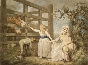 Niños compasivos, grabado por William Ward (1766-1826) 1793 de James Ward