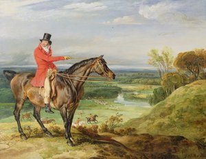 John Levett cazando en el parque de Wychnor, Staffordshire de James Ward
