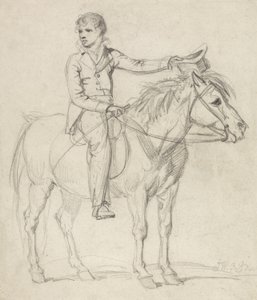 Lord Stanhope como un niño montando un pony de James Ward