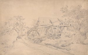 Molino de alambre del Sr. Thompson, Tintern de James Ward