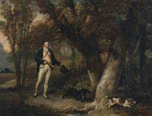 Retrato del reverendo Thomas Levett y perros favoritos, caza de gallos de James Ward