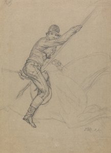 Sir Charles Blunt cazando el jabalí y escapando del tigre: un estudio para una serie de cuatro pinturas hechas en 1815 de James Ward