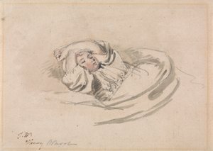 El hijo del artista, Henry, dormido