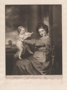 Retrato de Caroline Spencer con su hija Caroline de James Watson (prentmaker)
