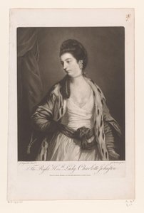Portret de Charlotte Johnstone El Derecho Honorable. Lady Charlotte Johnston (título sobre objeto)