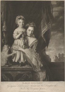 Margaret Georgiana Spencer, (de soltera Poyntz), Condesa Spencer, y su hija, Georgiana Cavendish, (de soltera Spencer), Duquesa de Devonshire
