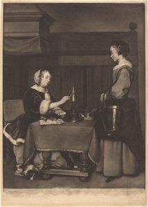 La corresponsal femenina de James Watson after Gabriel Metsu