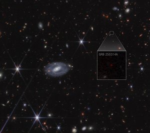 Detalle de GRB 250314A (imagen de NIRCam)