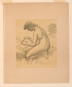 Desnudo femenino agachado