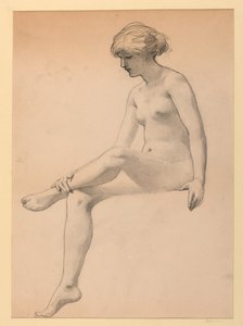 Desnudo femenino sentado de James Wells Champney