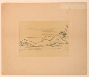 Boceto de Desnudo Femenino de James Wells Champney