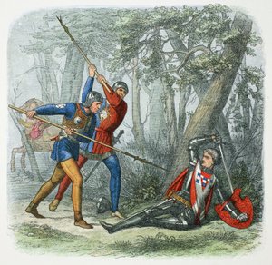 Muerte de Warwick el Hacedor de Reyes, Batalla de Barnet, 1471, 1864 de James William Edmund Doyle