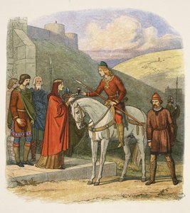 Eduardo asesinado en Corfe, 18 de marzo de 978, de Una Crónica de Inglaterra BC 55 a AD 1485, pub. Londres, 1863 de James William Edmund Doyle