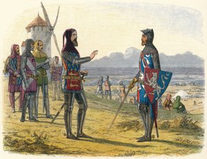 Eduardo rechaza socorrer a su hijo en Crécy, 1346 1864 de James William Edmund Doyle