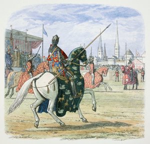 El rey Ricardo II detiene el duelo entre los duques de Hereford y Norfolk, 1398 de James William Edmund Doyle