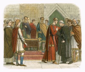 El rey Guillermo I rinde homenaje a los líderes ingleses de James William Edmund Doyle