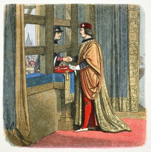 Encuentro de Eduardo IV de Inglaterra y Luis XI de Francia en Picquigny, Francia, 1475 1864 de James William Edmund Doyle