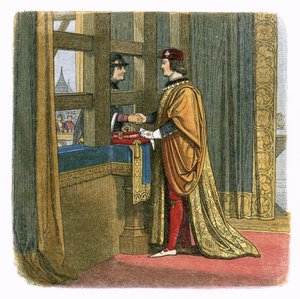 Reunión del rey Eduardo IV y Luis XI de Francia en Pecquigny de James William Edmund Doyle