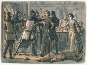 Mortimer capturado por el Rey, 1325 de James William Edmund Doyle