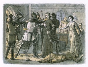 Mortimer capturado por el rey de James William Edmund Doyle