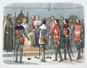 Nobles ante el Rey Ricardo II, Westminster de James William Edmund Doyle