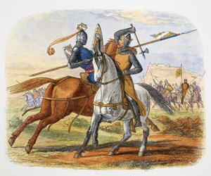 Robert the Bruce mata a Sir Henry Bohun, Batalla de Bannockburn, Escocia, 1314, 1864
