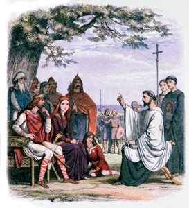 San Agustín predicando al Rey Ethelbert y la Reina Bertha, siglo XIX