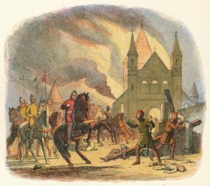 Guillermo recibe una herida fatal en Mantes, 1087 1864 de James William Edmund Doyle