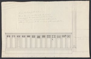 Cobham Hall, Kent: Diseño para el revestimiento de un banco de James Wyatt