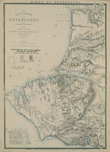 Mapa de los alrededores de Sebastopol, 1854 de James Wyld