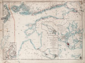 Carta del Golfo de Finlandia y el Mar Báltico de James the Younger Wyld