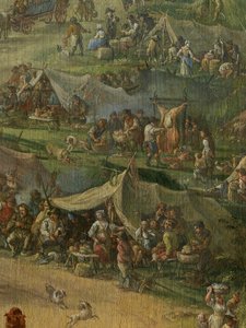 Detalle de Excavación del canal de Gante (óleo sobre lienzo) de Jan Anton Garemyn