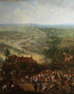 Detalle de Excavación del canal de Gante (óleo sobre lienzo) de Jan Anton Garemyn