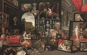 Alegoría de la vista (óleo sobre lienzo) de Jan (follower of) Brueghel