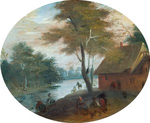 Escena del río de Jan (follower of) Brueghel